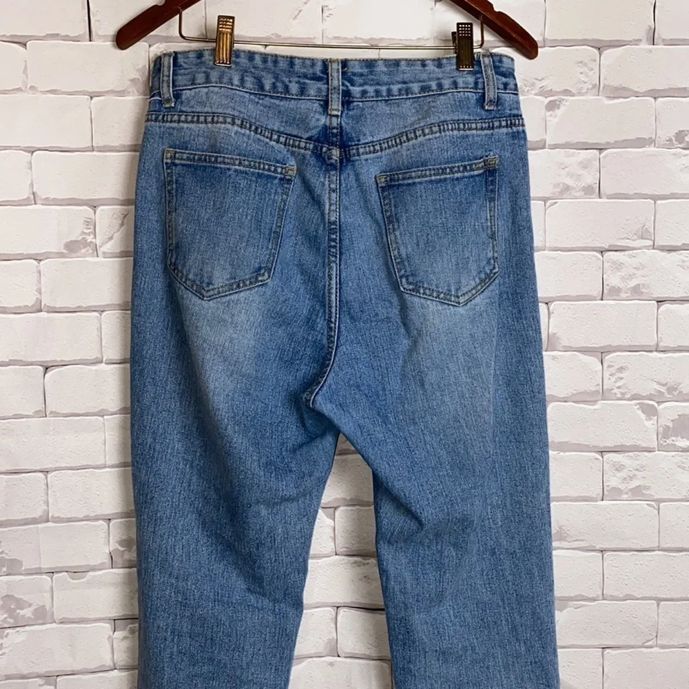 Momokrom Distressed Jeans - Raw Hem - Size 10 see measurements
